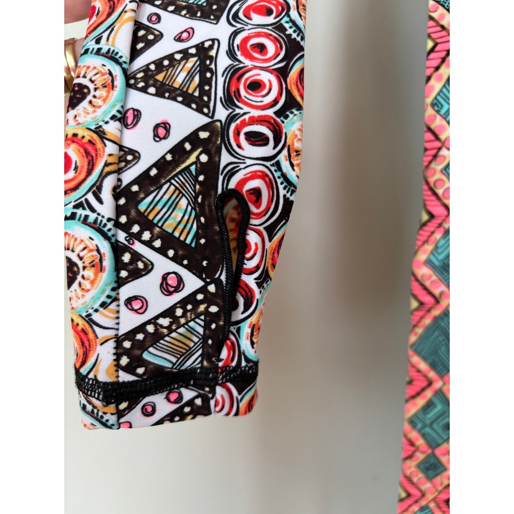 Slip Ins DiveSkin SurfSkin Long Sleeve Geometric Tribal Print Size S - Picture 2 of 11